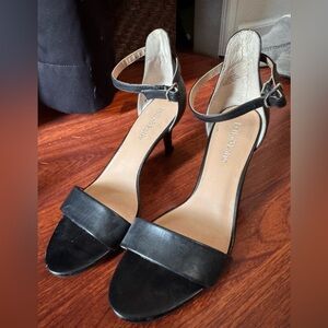 NEW- Kelly & Katie Black Open-Toe Ankle-Strap Heels
